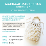 Macrame Market Bag Workshop, Derby - 25th October