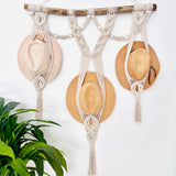 Triple Hat Hanger on Driftwood with Shells