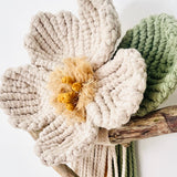 Flower with Leaf Wall Hanging