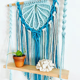 "Clam Shell" Macrame Wall Hanging Shelf - CUSTOM DESIGN