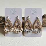 "Cable Beach Wave" Macrame Drop Earrings