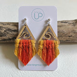 "Roebuck Bay Wave" Macrame Triangle Earrings