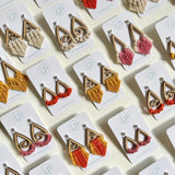 "Cable Beach Wave" Macrame Drop Earrings