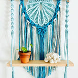 "Clam Shell" Macrame Wall Hanging Shelf - CUSTOM DESIGN