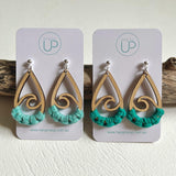 "Cable Beach Wave" Macrame Drop Earrings