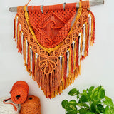 “The Wave” Macrame Wall Hanging - Sunset