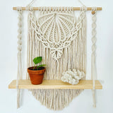 "Clam Shell" Macrame Wall Hanging Shelf - CUSTOM DESIGN