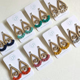 "Cable Beach Wave" Macrame Drop Earrings
