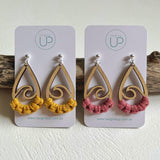 "Cable Beach Wave" Macrame Drop Earrings