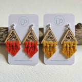 "Roebuck Bay Wave" Macrame Triangle Earrings
