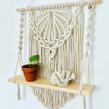 "Clam Shell" Macrame Wall Hanging Shelf - CUSTOM DESIGN