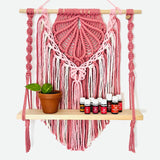 "Clam Shell" Macrame Wall Hanging Shelf - CUSTOM DESIGN