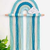 Rainbow Wall Art & Hair Clip Storage - Ocean Tones
