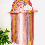 Rainbow Wall Art & Hair Clip Storage - Pink Tones