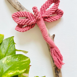 Vintage Rose Dragonfly on Driftwood