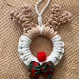 Macrame Reindeer Ornament
