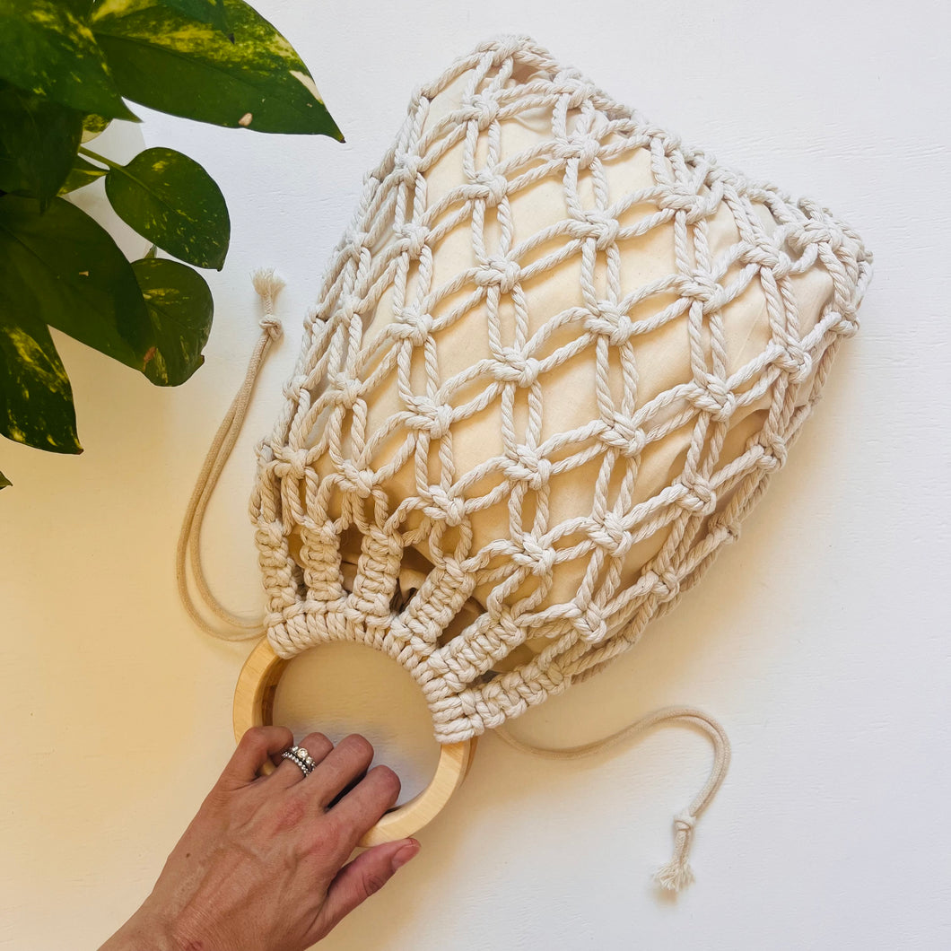 Macrame Market Bag Natural