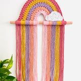 Rainbow Wall Art & Hair Clip Storage - Pink Tones