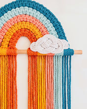 Load image into Gallery viewer, Rainbow Hair Clip Storage Hanger - orange &amp; blues
