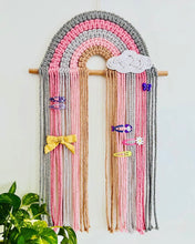 Load image into Gallery viewer, Rainbow Hair Clip Storage Hanger - pink
