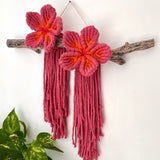 Pink Frangipani Flower Wall Hanging
