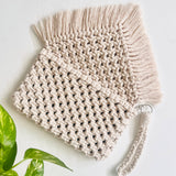 Macrame Clutch Bag Natural