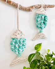 Load image into Gallery viewer, Turquoise Ocean Fish Wall Hanging
