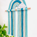 Rainbow Wall Art & Hair Clip Storage - Ocean Tones