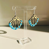 “Clam Shell" Macrame Drop Earrings