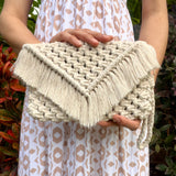 Macrame Clutch Bag Natural