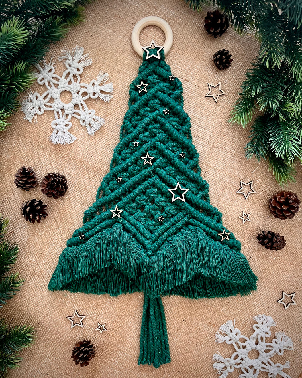 Macrame Christmas Tree - Green