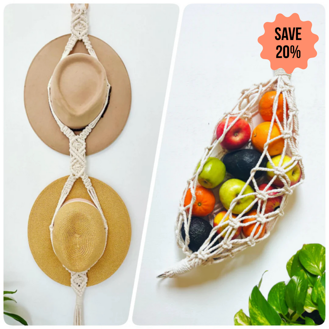 Fruit Hammock & Hat Hanger Bundle