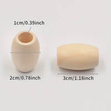 Natural Wooden Beads Oval 30mm x 20mm