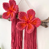 Pink Frangipani Flower Wall Hanging