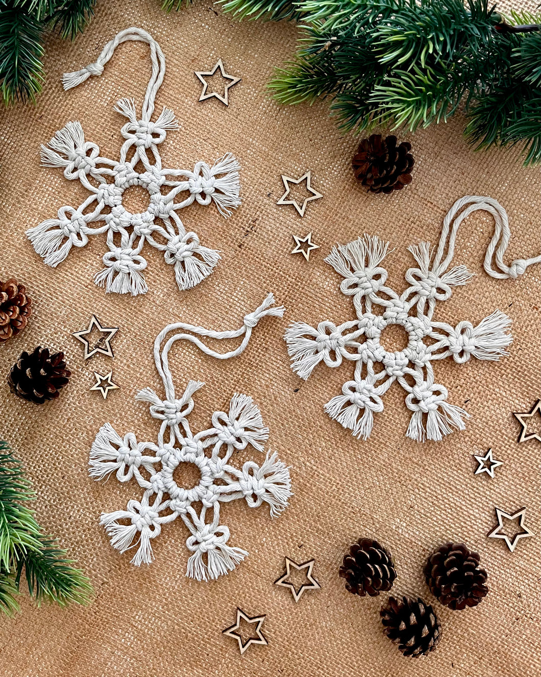 Macrame Snowflakes