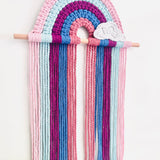 Rainbow Wall Art & Hair Clip Storage - Blue Tones