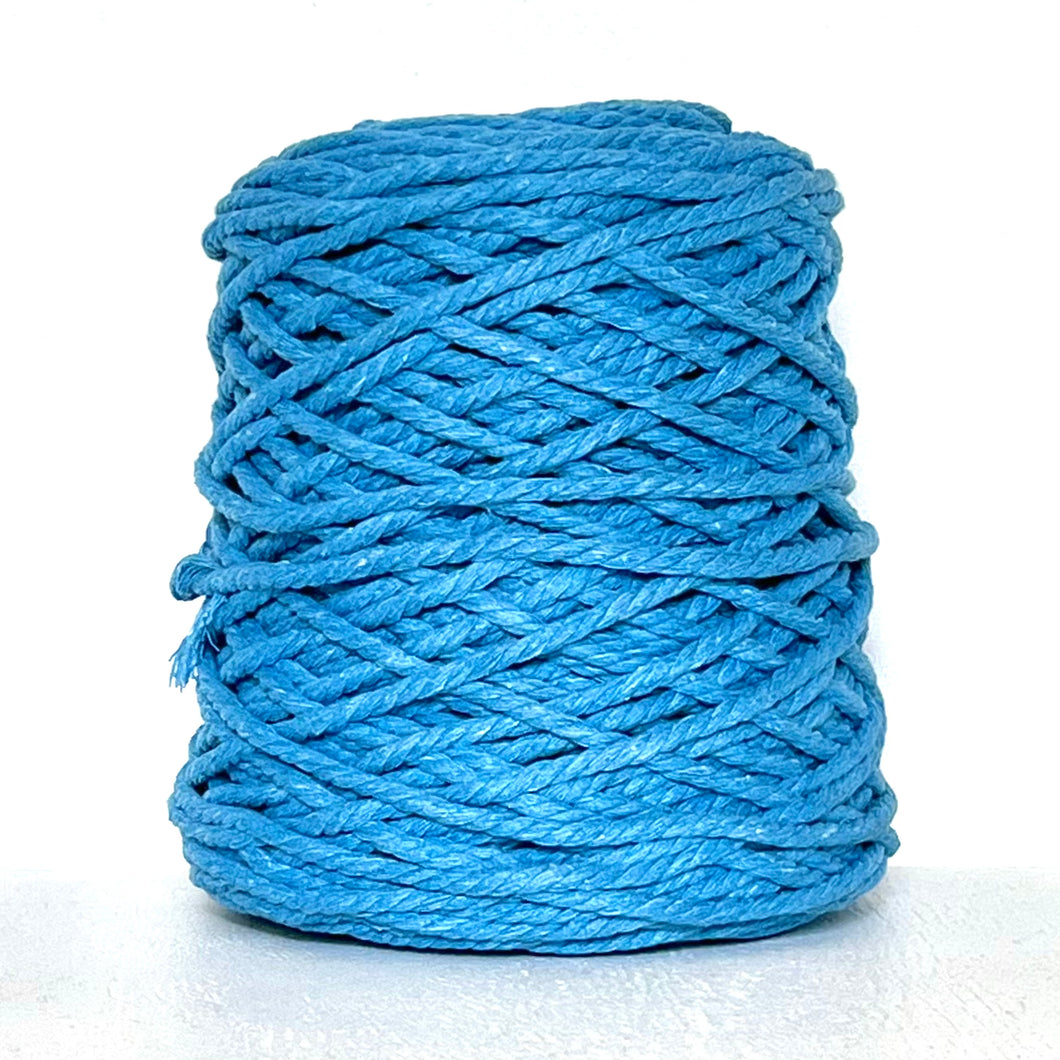 Cotton Cord 3ply 5mm 1kg Sky Blue