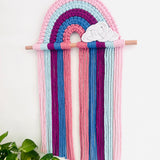 Rainbow Wall Art & Hair Clip Storage - Blue Tones