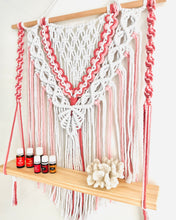 Load image into Gallery viewer, &quot;Rose&quot; Macrame Wall Hanging Shelf
