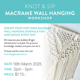 Macrame Wall Hanging Workshop - 16th March