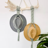 Double Hat Hanger on Deer Antler - Softest Sage