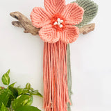 "Coastal Peach" Flower Wall Hanging