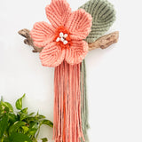 "Coastal Peach" Flower Wall Hanging