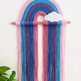 Rainbow Wall Art & Hair Clip Storage - Blue Tones
