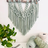 “Sandy Shapes“ Macrame Wall Hanging Softest Sage