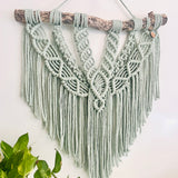 “Sandy Shapes“ Macrame Wall Hanging Softest Sage
