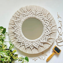 Load image into Gallery viewer, Macrame Wall Mirror
