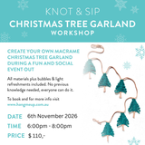 Macrame Christmas Tree Garland Workshop, Broome - 6th November