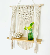 Load image into Gallery viewer, &quot;The Diamond&quot; Macrame Wall Hanging Shelf
