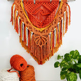 “The Wave” Macrame Wall Hanging - Sunset